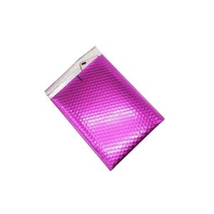 ISO14001 Pantone Pink Metallic Bubble Mailers For Protective Shipping