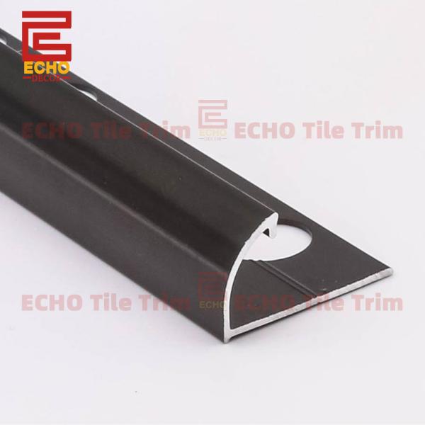 Black Tile Edging 3 4 Quadrant Round Edge Tile Trim For Wall Ceramic