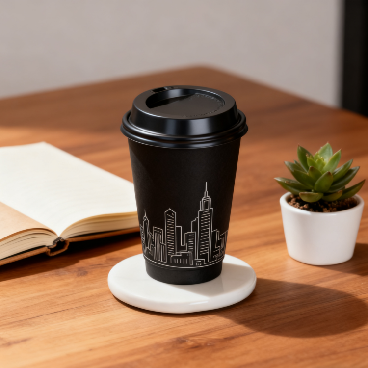China Customized Logo Disposable Double Wall 8oz 12oz 16oz Hot Drink Coffee Paper Cup on sale