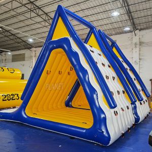High Quality Inflatable Water Triangle Slide Inflatable Floating Lake Slide