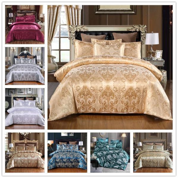 Buy Cotton European Style Bedding Set 3 4 6 7 Piece Satin Sheet Pillow Case Duvet Cover at wholesale prices