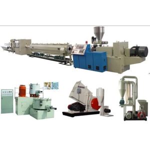 PVC Pipe Extrusion Line Double Screw 220 - 415V Input Voltage