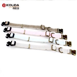 Cute Colorful Canvas Webbing Dog Collar For Safety Walking Customized Size