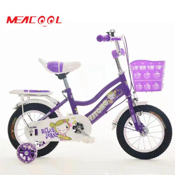 Fashionable Lightweight Kids Bike With Steel Carrier And Plastic Basket