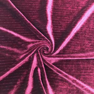 240gsm Sparkling Plush Spandex Velvet Velour Fabric Stripe Jacquard Bronzing