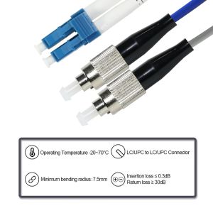 LC to ST Duplex OM3 Fiber Patch Cable 50/125μm