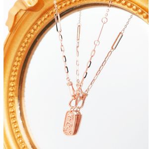 Petite Miniature Gold Pendant Necklace Ensemble
