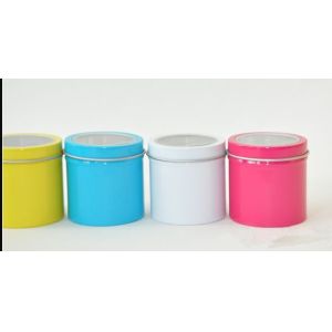 Small Metal Round Tin Box Packaging For Coffee Tea Spice Storage With Airtighted