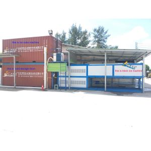 Automatic Commercial Direct Cooling Block Containerized Ice Machine 10Ton