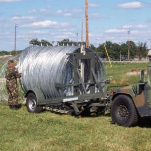 Mobile Razor Wire Barrier Trailer Security BTO -22 Concertina Razor Barbed Wire