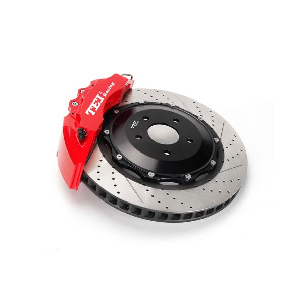 P60ES 6 Piston Caliper 355*32mm 378*32mm Rotor Brake Kit Drilled / Slotted / Drilled And Slotted Discs Selectable