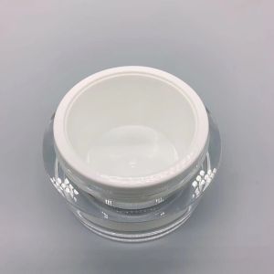 30g Cylindrical Face Cream PP Plastic Jars Separate Containers