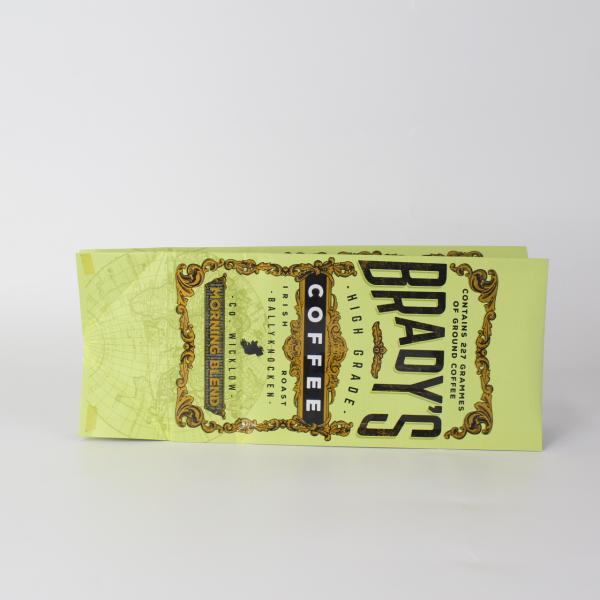 Glossy Printed Smell Proof Heat Seal Side Gusset Coffee Bag With Valve