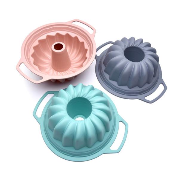 Buy Anti Scalding Handle Flower Design Silicone Cake Pan at wholesale prices