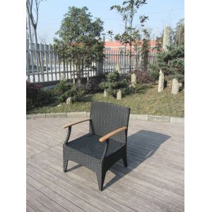 Brown Wicker Rattan Garden Dining Sets , Conservatory Furniture Set