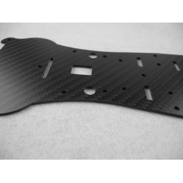 Thickness 1mm 2mm Carbon Fiber CNC Service Multicopter Parts Twill Weave