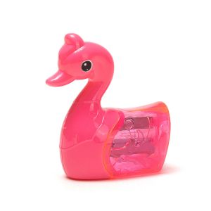 Baby Kid Safe Swan Cartoon Pencil Sharpener Double Hole