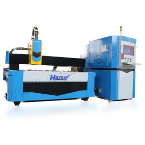 HARSLE Closed Type CNC FIBER Laser Cutting Machine with exchangeable table