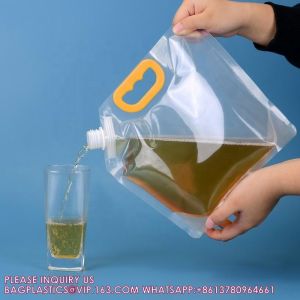 Sustainable Recyclable Custom 1.5L 2.5L 5L Plastic Liquid Packaging Bag Stand Up