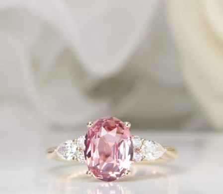 Sapphire Raw Gemstone Lab Made Padparadscha Sapphire Rose Sapphire High Hardness For Jewelry Purposes