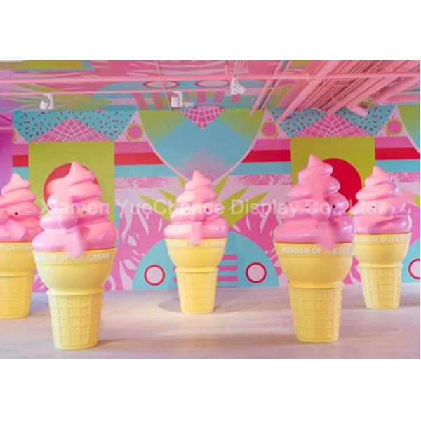 Buy Commercial Christmas Decorations For Windows Ideas Fiberglass Ice Cream Cone In H160cm at wholesale prices