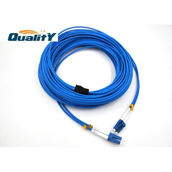Buy LC/UPC-LC/UPC，SM，2 Core，G657A1，Armored Fiber Cable, PVC/LSZH，Blue,5.0mm at wholesale prices