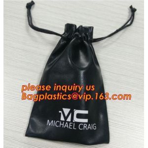 Promotional Pu Leather Fashion Large Drawstring Pouch Gift Bag,Cosmetic Pouch