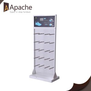 Hardware Store Pegboard Display Rack With Led Lighting Header