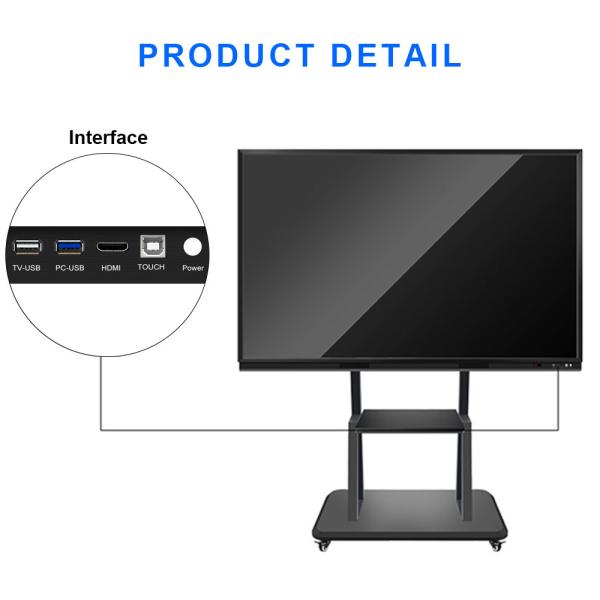 Floor Stand Education Interactive Whiteboard LCD 55inch Electronic Digital