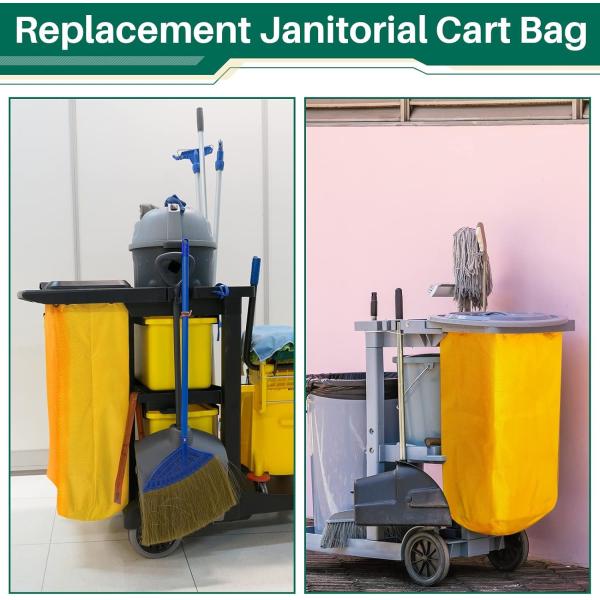 Janitorial Cart Bag Waterproof High Capacity Thickened Housekeeping Commercial Janitorial Cleaning Cart Bag