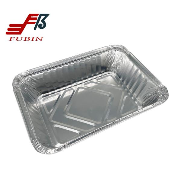 Buy Roasting 1000ml Rectangular Foil Trays Disposable Food Packing Box at wholesale prices