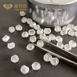 Transparent Clear Lab Grown HPHT Loose Rough Diamonds