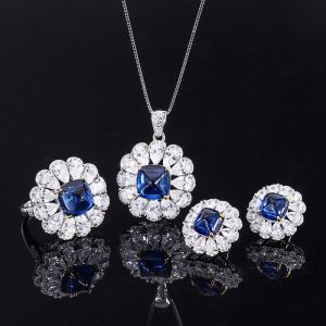 Quality Lanciashow Women Jewelry Set for Special Occasions with Simulated Sapphire for sale