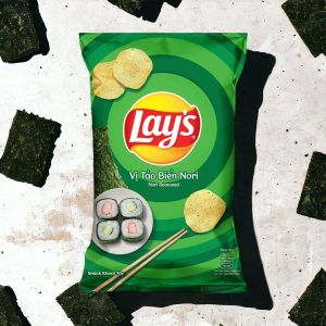 Lay's Nori Seaweed Chips - 100 Bags (56g) Wholesale Case for Asian Snack