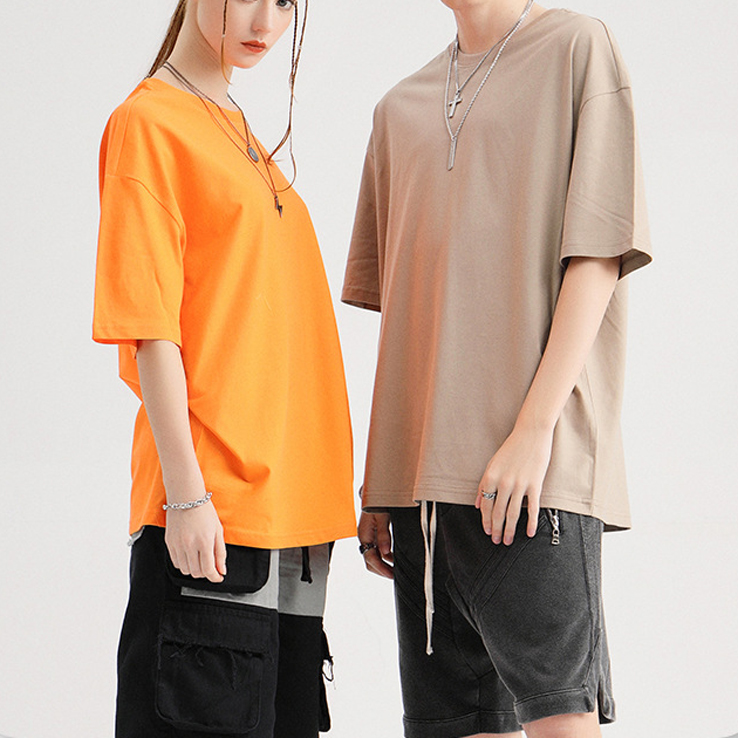 Unisex Oversized Streetwear Drop Shoulder Blank T Shirts For Men And Women