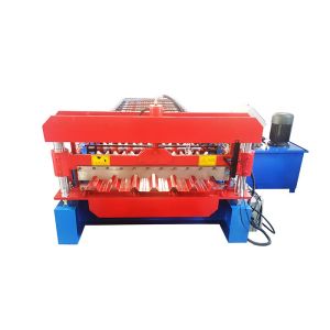 China Customizable 380V Roofing Sheet Roll Forming Machine With 5.5kw Motor And Chrome Plated Rollers on sale
