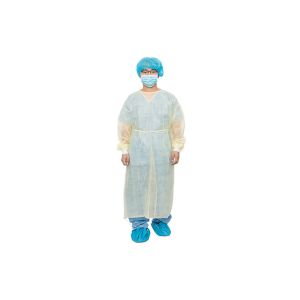 China Single Use Yellow 18 Gram 60 Gram Medical Isolation Gown on sale