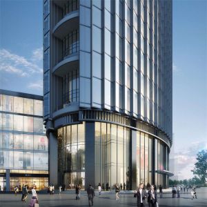 Aluminum Huge Unitized Glass Curtain Wall Cladding System 120mm