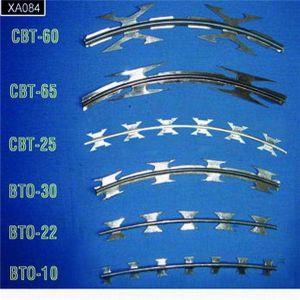 Security Razor Barbed Wire 56 Loops / Diamond Razor Wire Mesh Fence