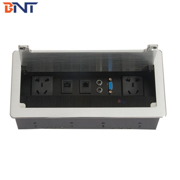 Buy silver tabletop flip cover brush multimedia connectivity box at wholesale prices