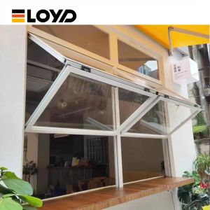 Industrial Aluminum Folding Window with Double Tempered Glass