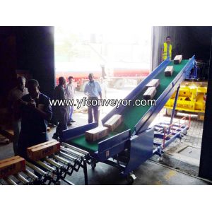 Telescopic portable loading/unloading truck belt conveyor