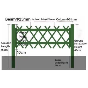 Stainless Steel Guardrail Curved Lawn Guardrail PVC Plastic Imitation Bamboo