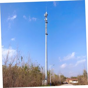 Quality 80m Monopole Telecommunications Tower For Broadcasting for sale