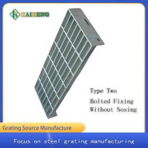 China Galvanized Steel Grating Treads 60mm Pitch Bearing Bars on sale