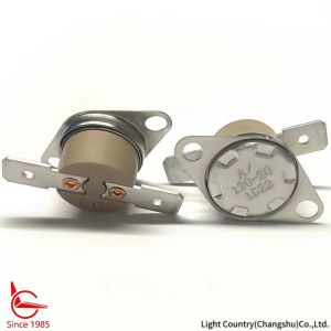 China 16A 250V NC KSD301 Thermal Switch With UL VDE CQC Certification Special Angle Between Cap And Terminal on sale China 16A 250V NC KSD301 Thermal Switch With UL VDE CQC Certification Special Angle Between Cap And Terminal on sale