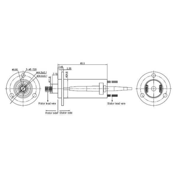 Capsule RF Coaxial Slip Ring Campact Design Smooth Running Low Noise