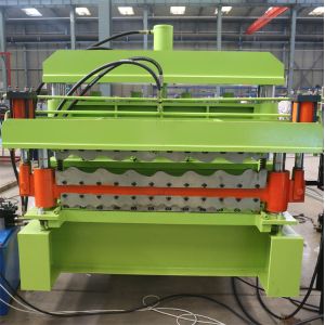 Color Steel Galvanized Roof Double Layer Roll Forming Machine For Metal Building