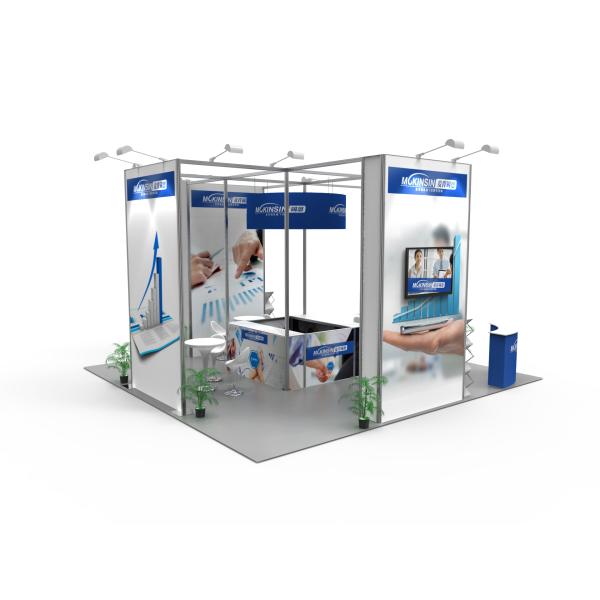 Aluminum Profile Convention Booth Displays , Modern Trade Show Display Booths