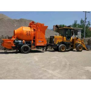Portable C3 8Mpa Concrete Mixing Pump Trailer Mounted